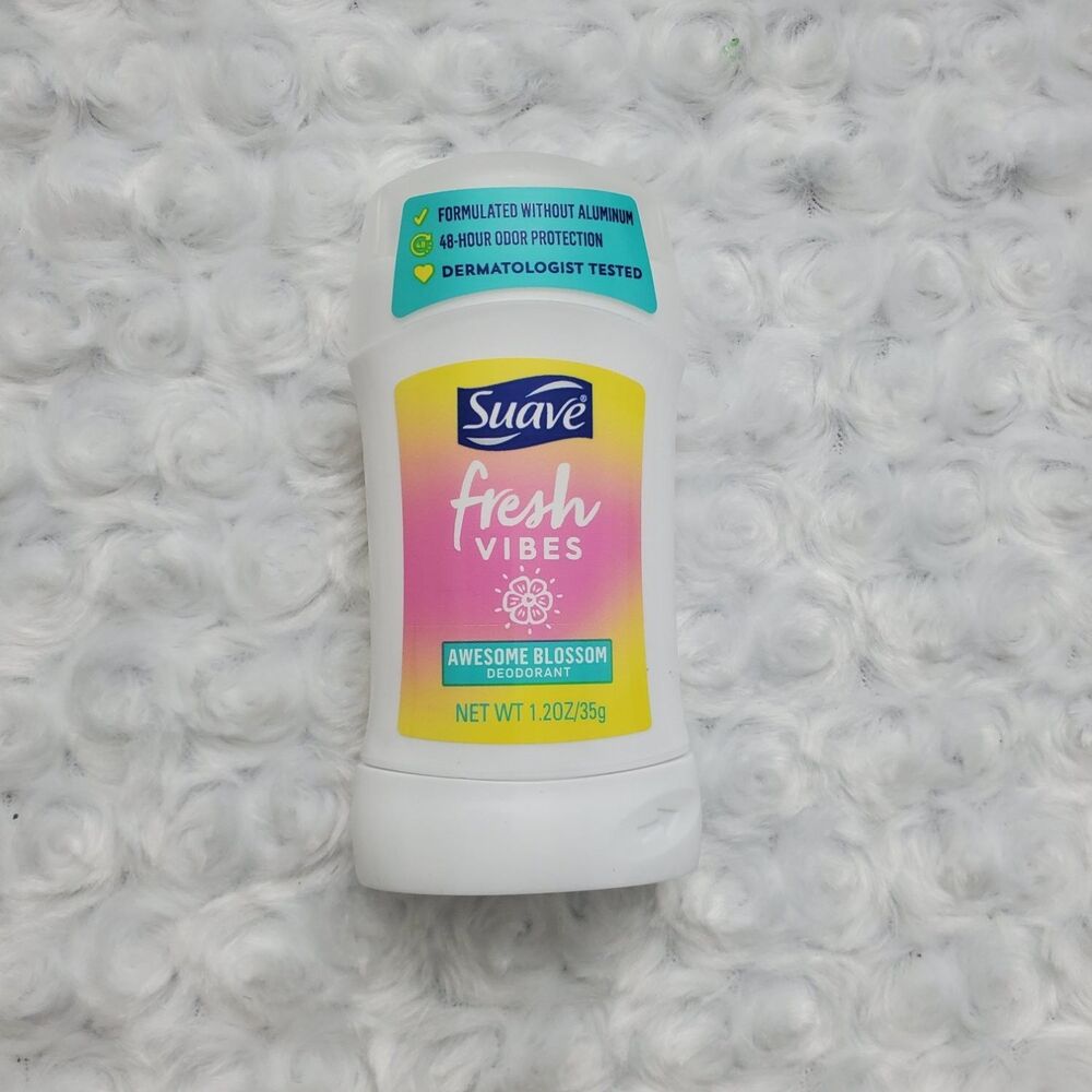 Suave Fresh Vibes Awesome Blossom Deodorant Stick Free 1.2 oz Travel Unisex